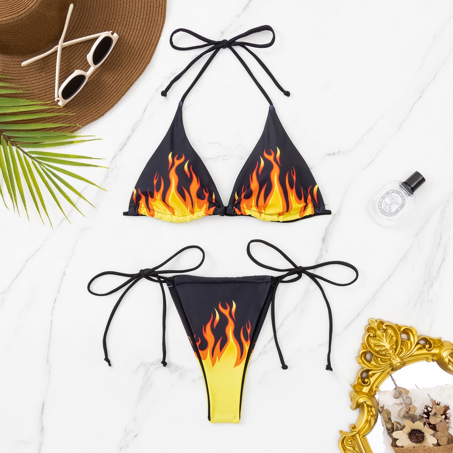 Bikini Women's Seperated Swimwear Digital Customized Printing