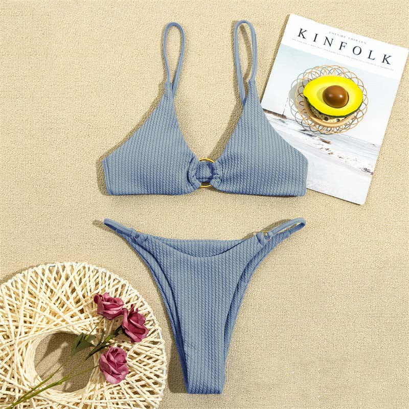 European And American Style Lns Solid Color Swimsuit