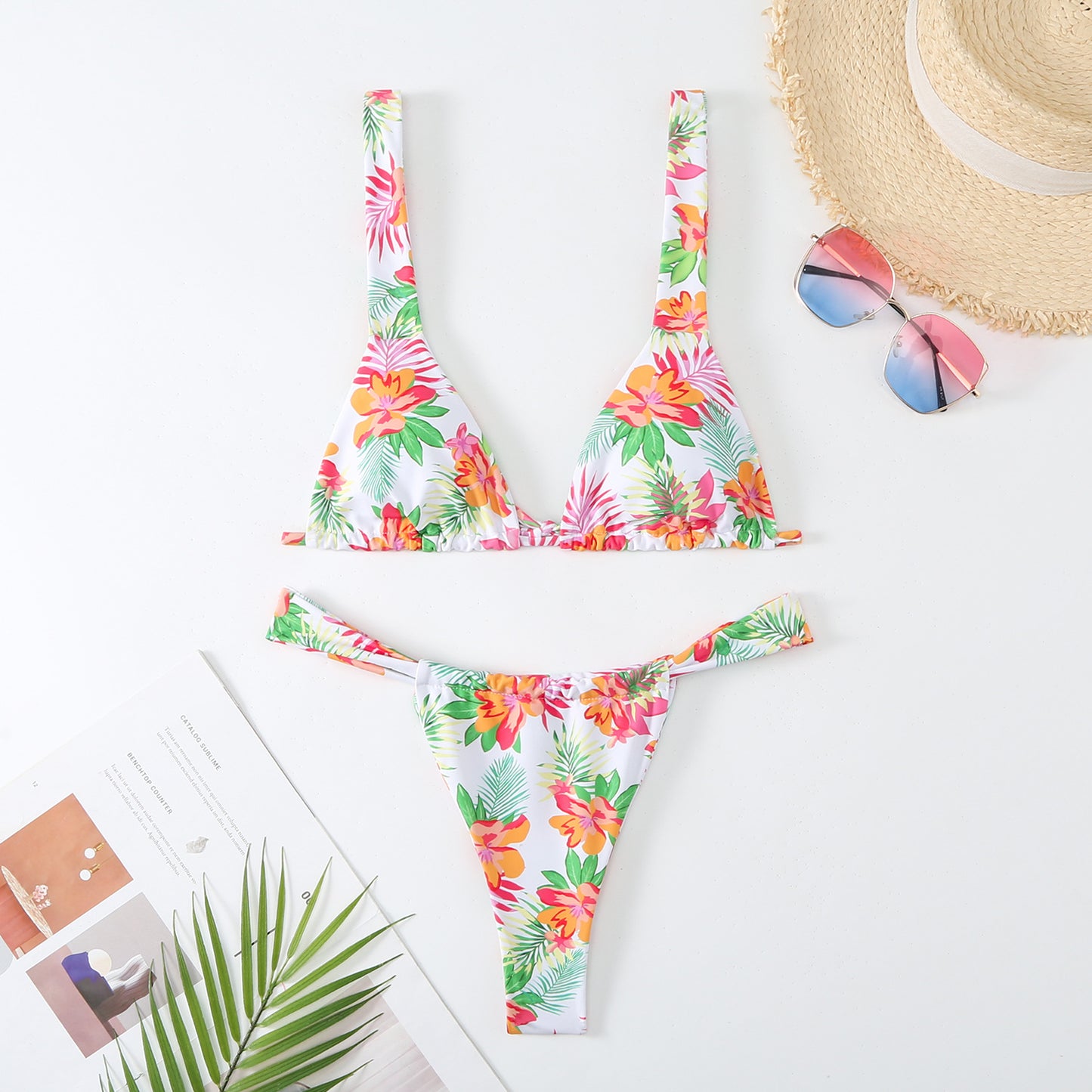 Women's Printed Multi-color Bikini Swimsuit